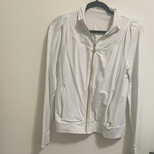 Women's White Zip-Up Jacket